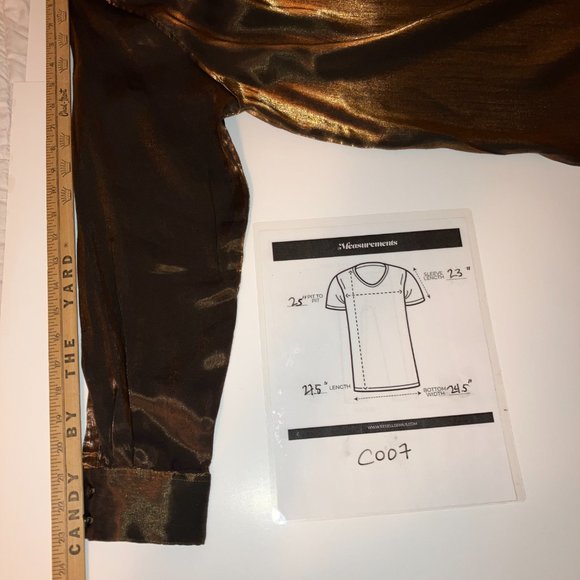 Vintage Karen Scott II Iridescent Bronze / Brown Blouse Size 1X - Picture 12 of 12